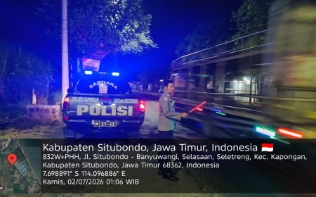 PATROLI BLUE LIGHT DALAM RANGKA  ANTISIPASI 3C DAN GANGGUAN KAMTIBMAS DI JALAN DESA SELETRENG