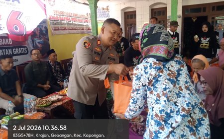 Bakti Sosial dan Pemeriksaan Gratis dalam rangka HUT LSM Perkasa ke 6 di Desa Gebangan Kec.Kapongan