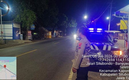 GIAT PATROLI BLUE LIGHT DALAM RANGKA ANTISIPASI 3C DAN GANGGUAN KAMTIBMAS DI JALAN PANTURA DESA SELETRENG
