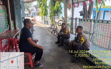 POLSEK PANJI GELAR PATROLI DIALOGIS DI TERMINAL SITUBONDO, AJAK PETUGAS DISHUB BERSINERGI JAGA KAMTIBMAS