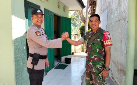 POLSEK PANJI PERKUAT SINERGITAS TNI-POLRI MELALUI SILATURAHMI KAMTIBMAS