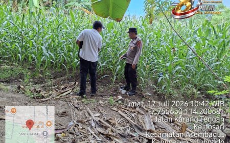 Polsek Asembagus Dukung Program Ketahanan Pangan Nasional Melalui Pendampingan Petani Jagung