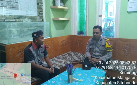 Bhabinkamtibmas Polsek Mangaran Laksanakan DDS dan Koordinasi Latihan PASKIBRA 2026 di SMK Nurul Ulum Semiring