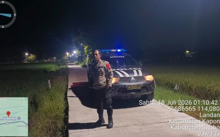Giat Patroli Blue Light Dalam Rangka Antisipasi 3c Dan Gangguan Kamtibmas Di Jalan Penghubung Desa Landangan