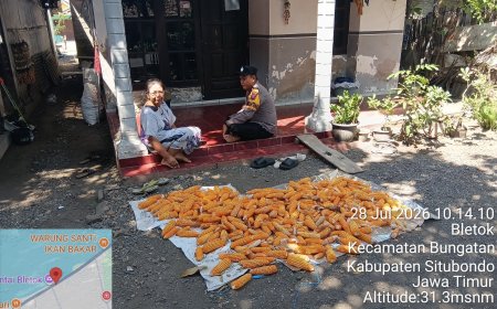 Bhabinkamtibmas Polsek Bungatan Dorong Petani Terus Tanam Jagung untuk Dukung Program Asta Cita Presiden