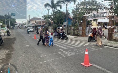 Commander Wish Pagi Polsek Mangaran, Wujudkan Kelancaran Lalu Lintas di Depan SDN 1 Mangaran
