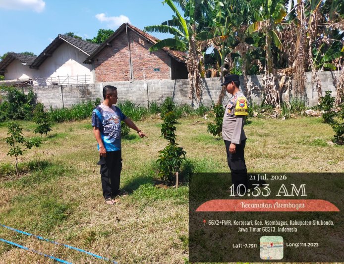 Polsek Asembagus Hijaukan Mako, Dukung Asta Cita Presiden melalui Program Ketahanan Pangan